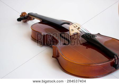 Violin Or Fiddle In White Background, Viola In White Background