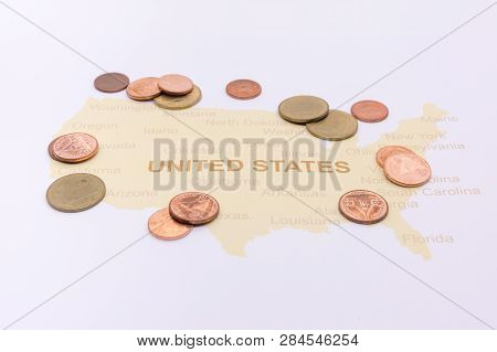 Coins On Map American, Market Usa Cion