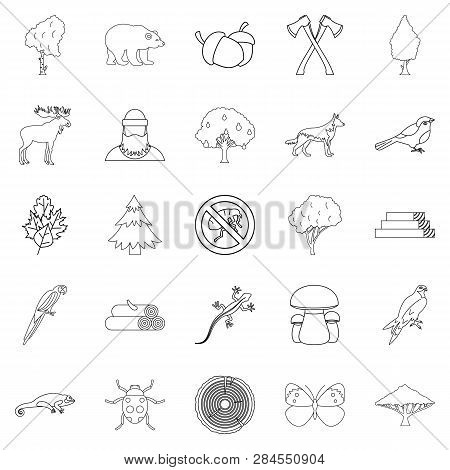 Dendritic Icons Set. Outline Set Of 25 Dendritic Icons For Web Isolated On White Background