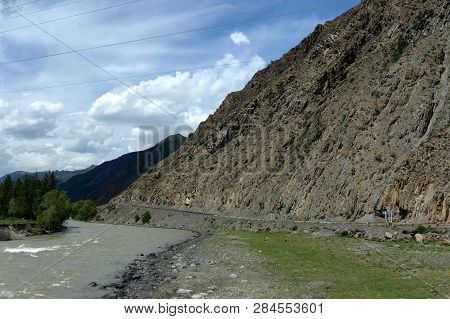 Chuy Tract Along The River, Altai Republic, Siberia, Russia