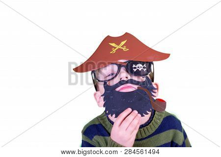 The Boy In The Mask Of A Pirate
