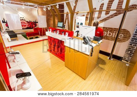 Inside Interior Of A Virgin Mobile  Store