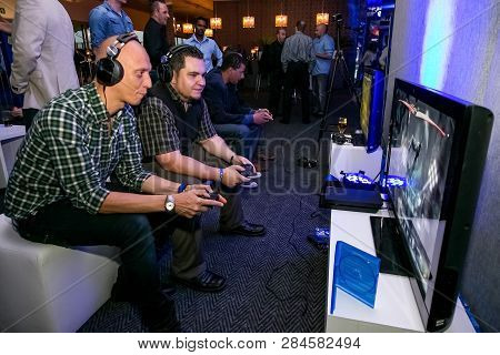 Gamers At Play Station Ps4 Launch Event