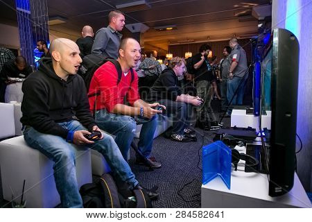 Gamers At Play Station Ps4 Launch Event