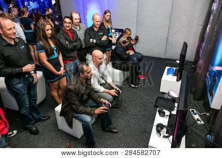 Gamers At Play Station Ps4 Launch Event