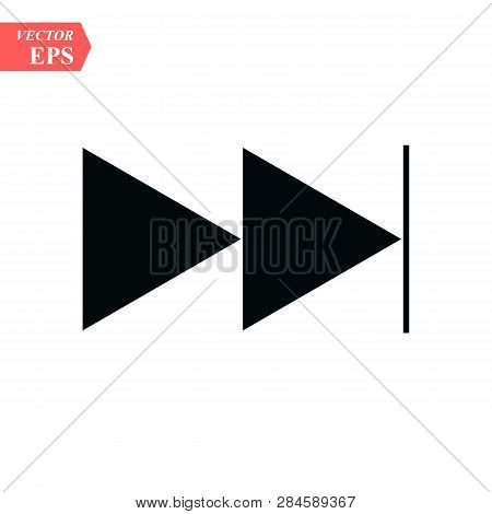 Skip Forward Media Control Icon Button. Eps10