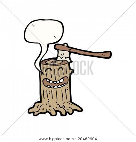 Happy tree stubbe tecknad