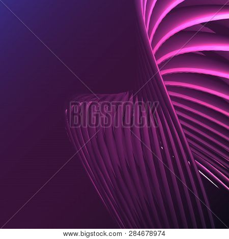 Beautiful Purple Pink Abstract Magical Energy Electric Spiral Twisted Cosmic Fire Lattices Of Lines,