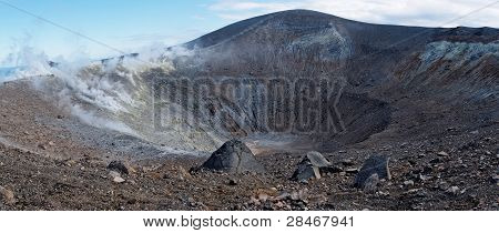 Crater of Vulcano island  volcano in Italy