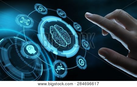Artificial Intelligence Machine Learning Business Internet Technology Concept.
