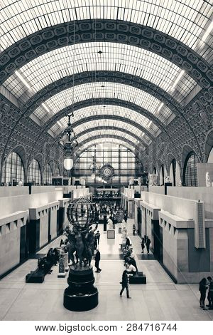 PARIS, FRANCE - MAY 13: D'Orsay interior view on May 13, 2015 in Paris. It host the world's largest collection of impressionist and post-impressionist masterpieces.