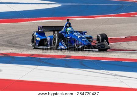 February 12, 2019 - Austin, Texas, USA: RC ENERSON (23) of the United States goes through the turns during practice for the IndyCar Spring Test at Circuit Of The Americas in Austin, Texas.