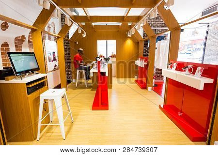 Inside Interior Of A Virgin Mobile  Store