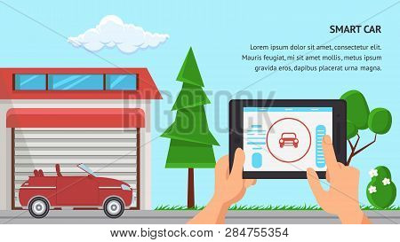Smart Car Flat Design Vector Photo Free Trial Bigstock