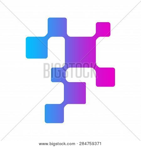 Digital Technology, Digital Dna, Molecula Logo. Logo Template For Medicine, Science, Laboratory. Moc