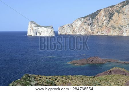 The Coast Of Masua Near Porto Corallo