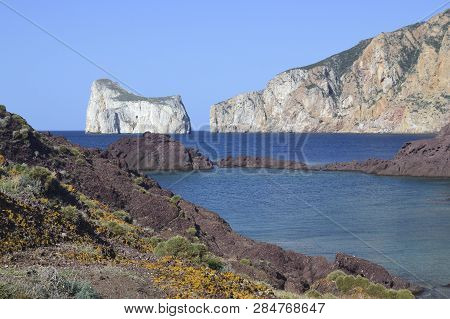 The Coast Of Masua Near Porto Corallo