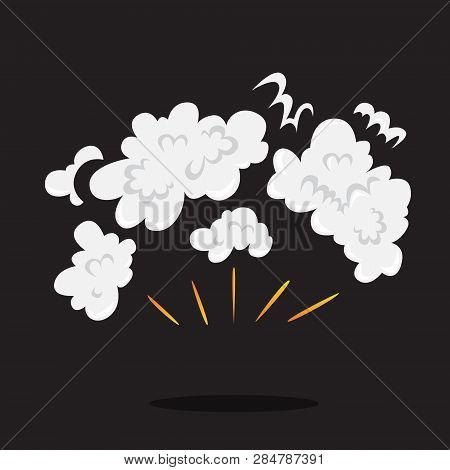 Explosive Boom Effect. Smoke From The Bomb