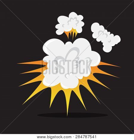 Explosive Boom Effect. Smoke From The Bomb