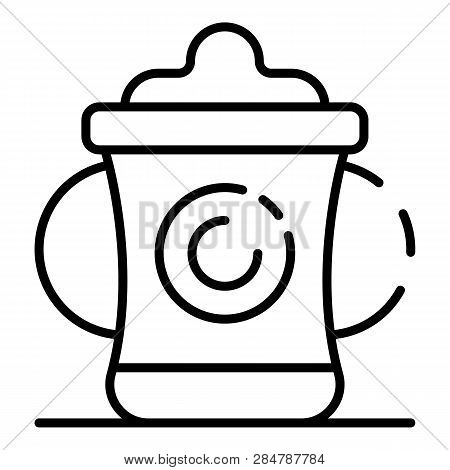 Trendy Sippy Cup Icon. Outline Trendy Sippy Cup Vector Icon For Web Design Isolated On White Backgro