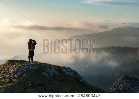 Caucasus Biosphere Reserve. The Huntsman Behind Work. Natural Park Big Tkhach. Maykop District. Repu