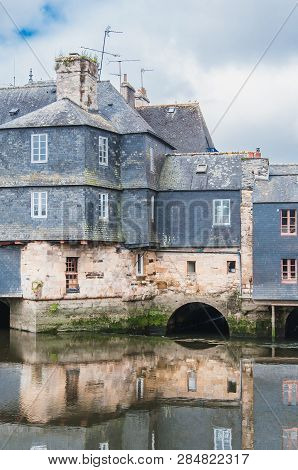 Rohan Bridge In The City Center Of Landerneau In Finistère