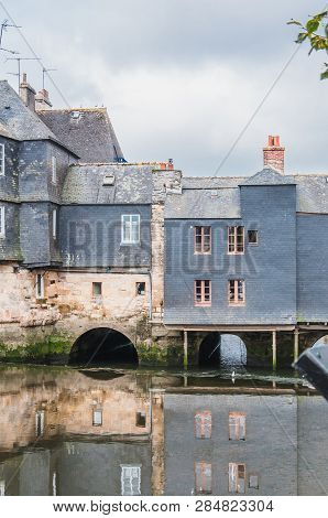 Rohan Bridge In The City Center Of Landerneau In Finistère