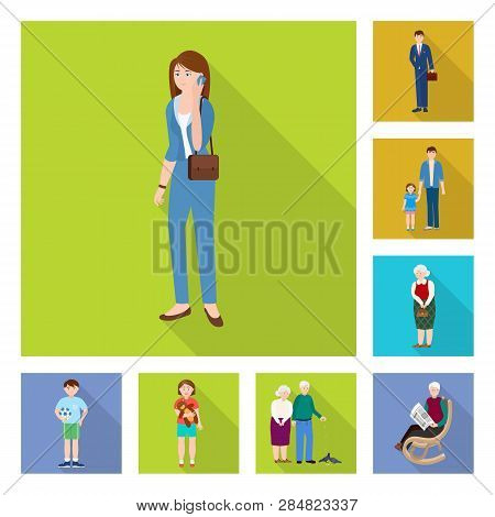 Vector Illustration Of Generation  And Happy  Sign. Collection Of Generation  And Avatar  Stock Vect