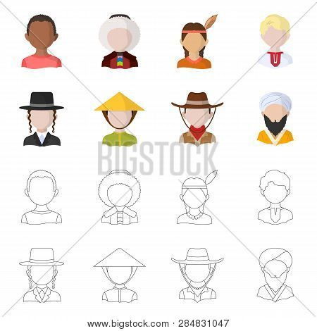 Vector Illustration Of Imitator And Resident Sign. Set Of Imitator And Culture Vector Icon For Stock