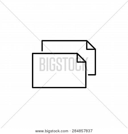 Copy Duplicate File Outline Icon. Signs And Symbols Can Be Used For Web, Logo, Mobile App, Ui, Ux
