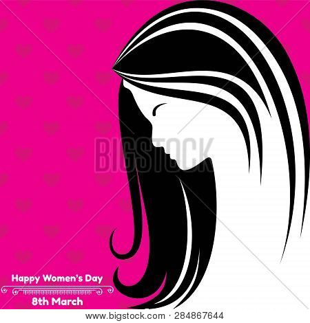 Happy Women's Day Greeting Card. Postcard On March 8