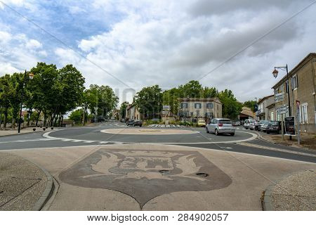 Lautrec , Tarn, France; June 2015: View Of The Entrance Of The Medieval Village Of Lautrec