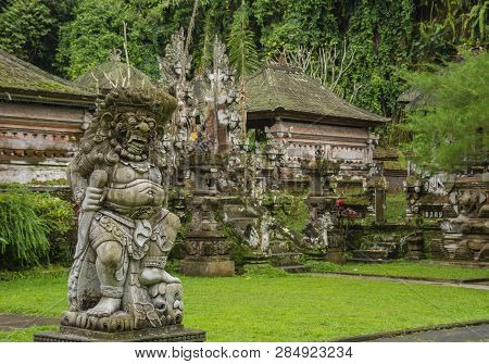 Entrance To The Gunung Kawi Sebatu Temple, Ubud, Bali, Indonesia. The Temple Complex Is Located With