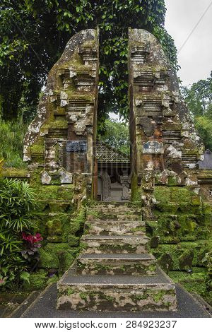 Entrance To The Gunung Kawi Sebatu Temple, Ubud, Bali, Indonesia. The Temple Complex Is Located With