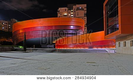Holon Israel 18.02.2019 : Design Museum Holon Is Museum In Israel. The Building Of The Museum Was Pl