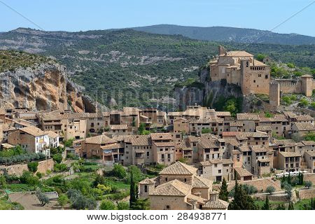 Alquezar Village In Community Of Aragon, Spain