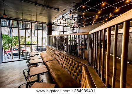 Inside Interior Of A Retro Sushi Restaurant
