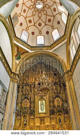 Mexico City, Mexico -  January 2, 2019 Capilla Chapel San Fco Church San Francisco Monastery Complex