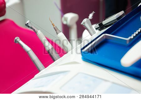 Dental Equpments In Dental Office Stomatology. Dentistry. Medicine, Medical Equipment