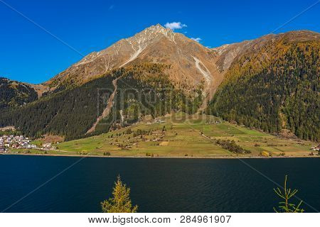 Splendid View Of Lake Resia - Reschensee - South Tyro, Italy, Europe.