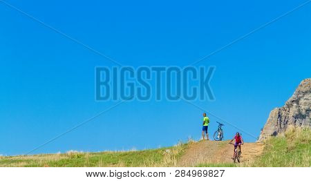 African Children Riding A Bike In Rural A Village