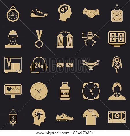 Ticker Icons Set. Simple Set Of 25 Ticker Vector Icons For Web For Any Design