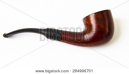 Classic Smoking Pipe For Dark Brown Tobacco With Black Mouthpiece