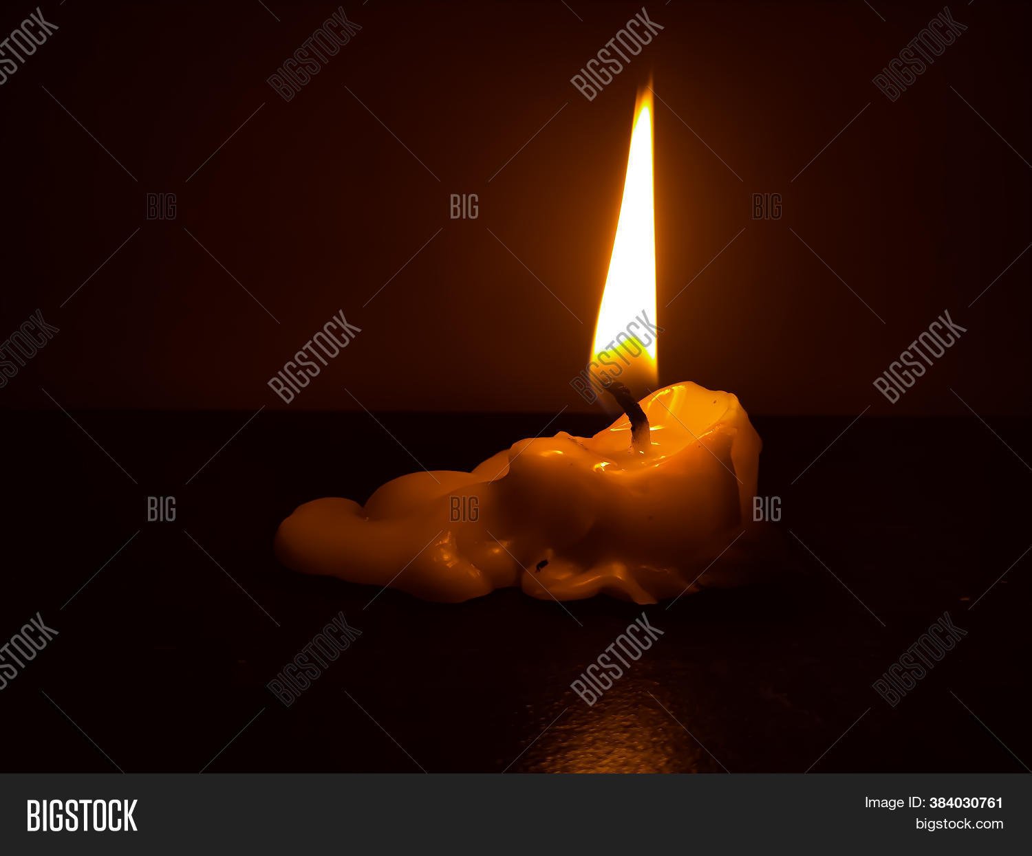 Yellow Candle Burning Image & Photo (Free Trial) Bigstock