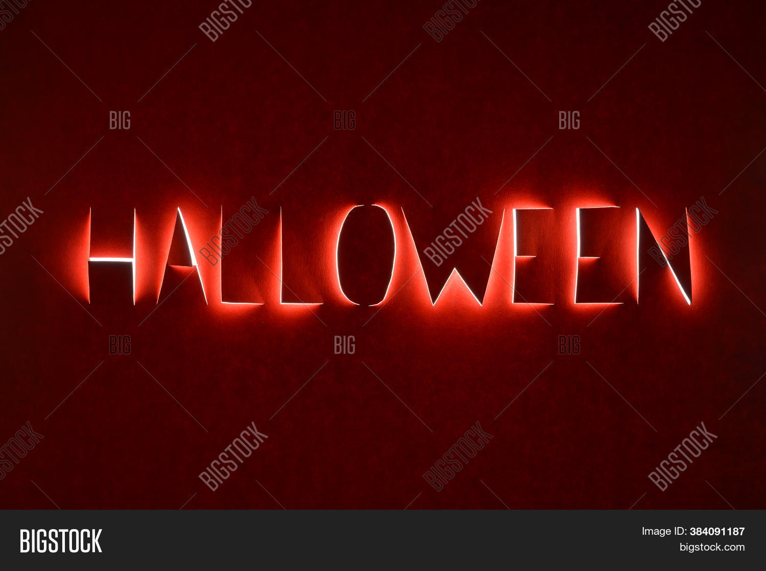 Word Halloween Cut Out Image Photo Free Trial Bigstock