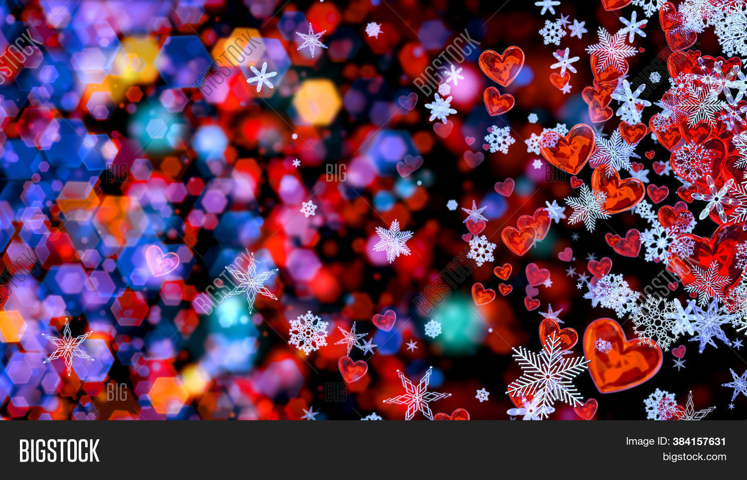 Set Hearts Snowflakes Image & Photo (Free Trial) | Bigstock