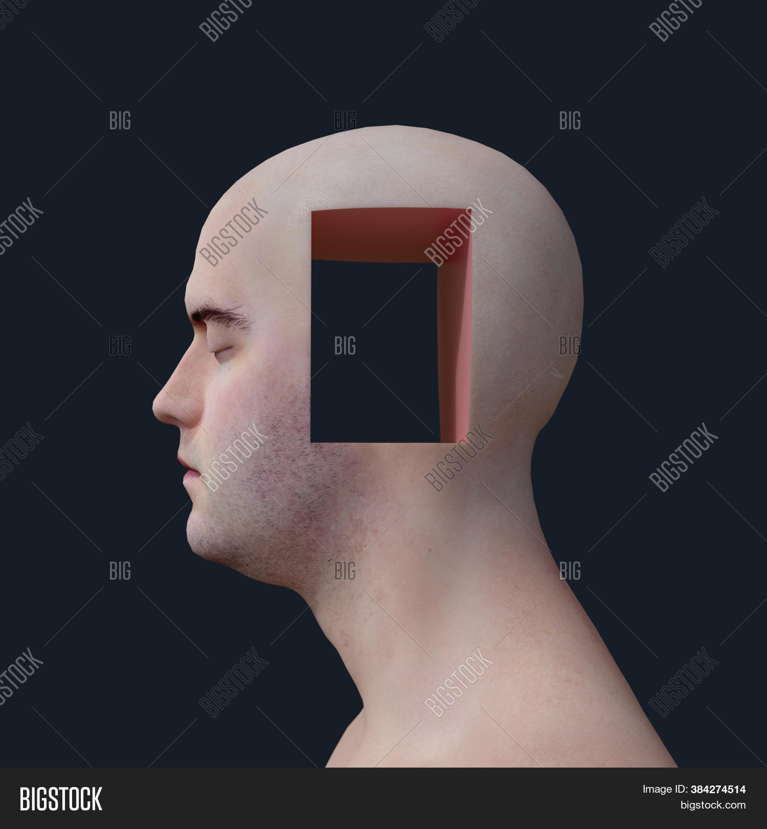 Man Hole His Head, 3d Image & Photo (Free Trial) Bigstock