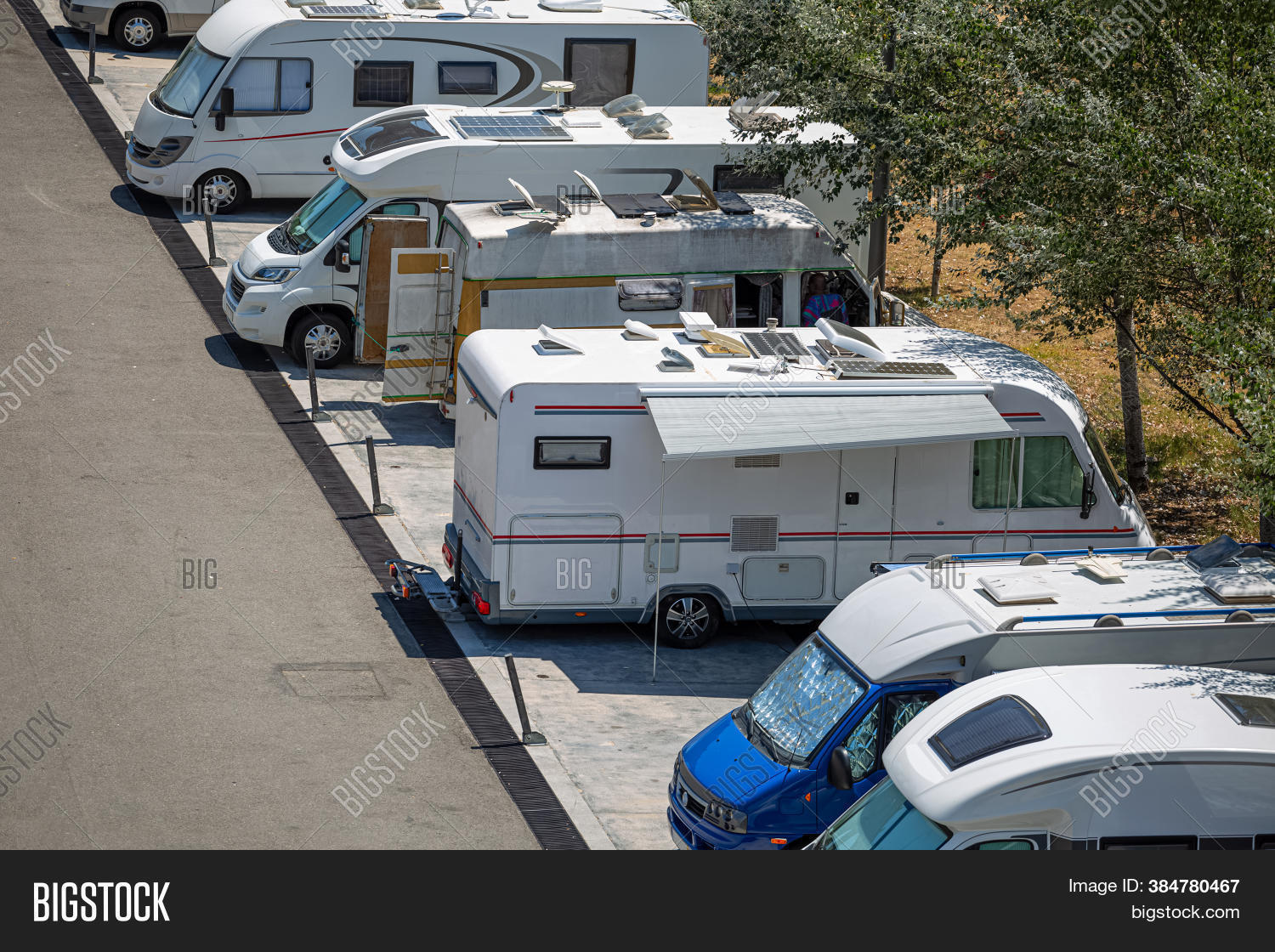 View Motorhomes Parked Image & Photo (Free Trial) Bigstock