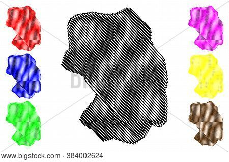 Kirkuk City (republic Of Iraq, Kirkuk Governorate) Map Vector Illustration, Scribble Sketch City Of 