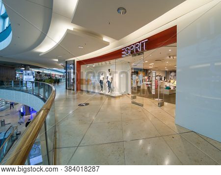 Esprit Shop Store Front In Mall In Hannover, Germany, 31.8.2020 Esprit Is A Famous Brand Of Clothes 